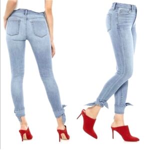 The Stiletto High Rise Skinny Crop Light Blue Jeans BOW-TIE Wmns 31